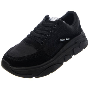 Space Shoes - Black - Scarpe Stringate Profilo Basso Uomo Nere NWMSPACE-BLACK . NAKED WOLFE 