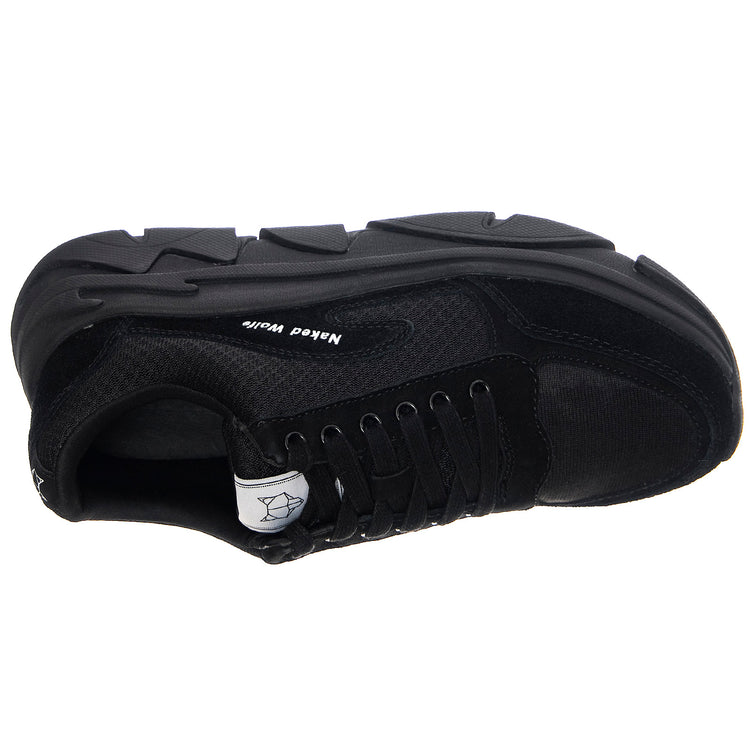 Space Shoes - Black - Scarpe Stringate Profilo Basso Uomo Nere NWMSPACE-BLACK . NAKED WOLFE 