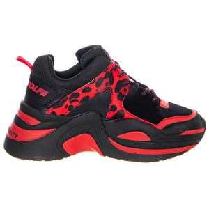 Track Sneakers - Red / Red Leopard / Black - Scarpe Profilo Basso Donna Multicolore NWSTRACK-REDRED . NAKED WOLFE 
