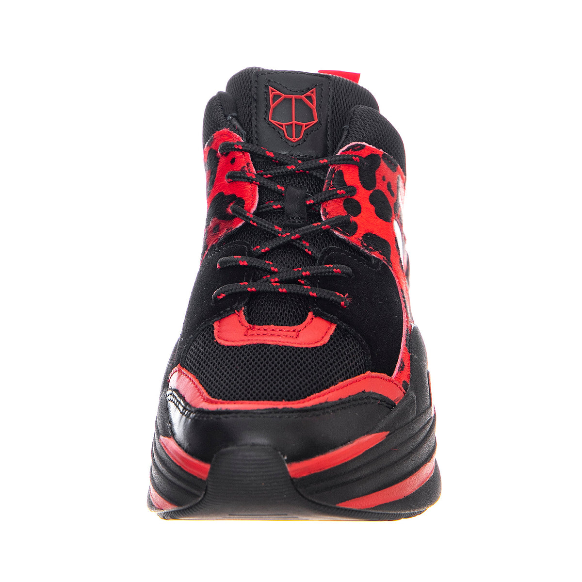 Track Sneakers - Red / Red Leopard / Black - Scarpe Profilo Basso Donna Multicolore NWSTRACK-REDRED . NAKED WOLFE 