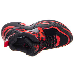 Track Sneakers - Red / Red Leopard / Black - Scarpe Profilo Basso Donna Multicolore NWSTRACK-REDRED . NAKED WOLFE 