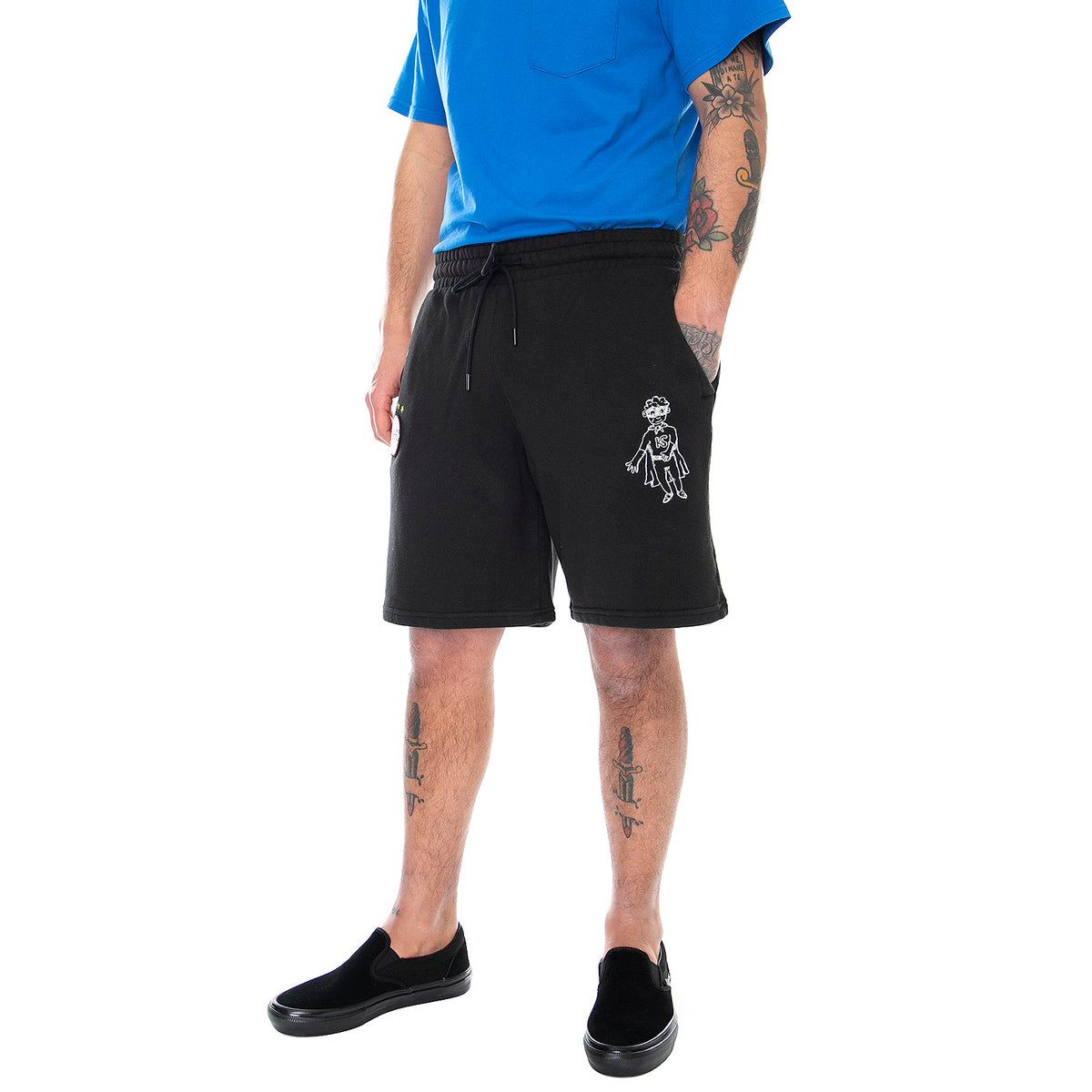 Mens Puma x Kidsuper Stud Shorts - Black - Bermuda Uomo Neri 53055101 . PUMA 