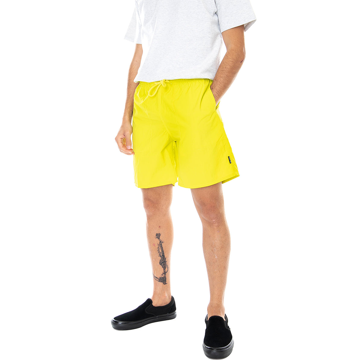 Mens Fuck It Easy Shorts - Hot Lime - Bermuda Uomo Gialli PT00118-HTLIM . HUF 