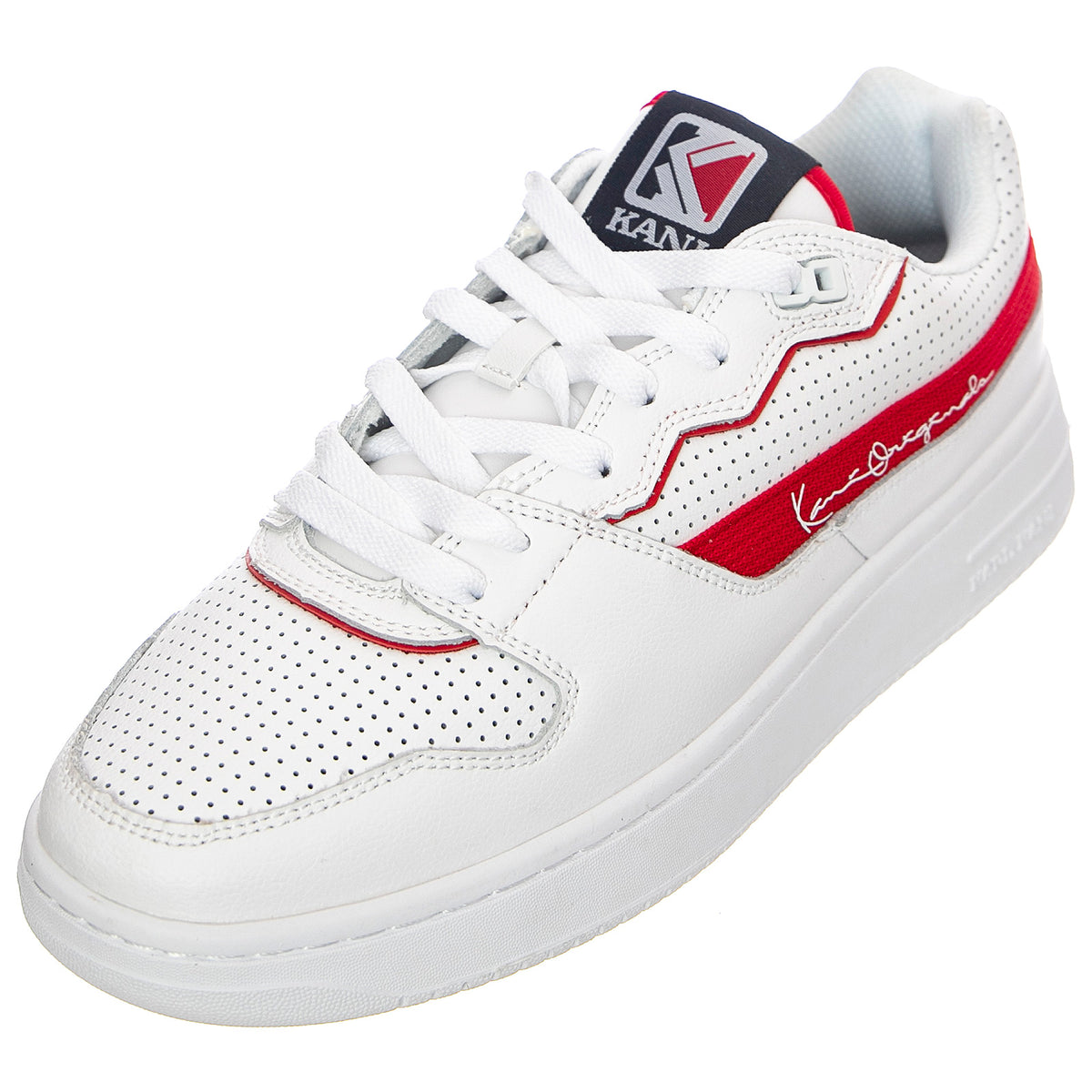 Mens Kani 89 Shoes - White / Red - Scarpe Stringate Profilo Basso Uomo Bianche KRSKKFWM000004 . KARL KANI 