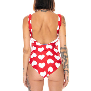 Love Lace Up - Costume da Bagno Intero Donna Multicolore LOW60099SWM-RED . LAZY OAF 