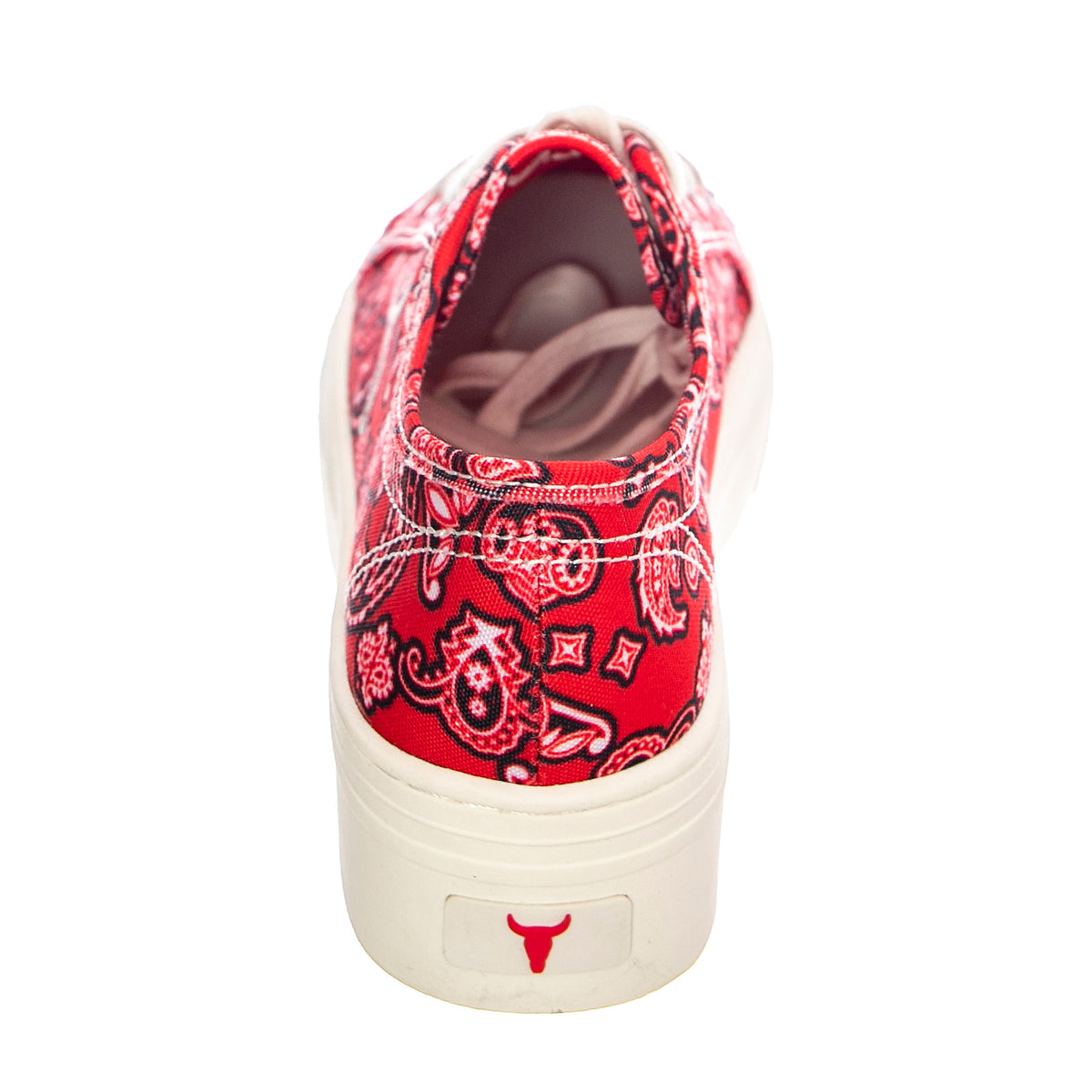 Womens Ruby Bandana Shoes - Red - Scarpe Stringate Profilo Basso Donna Rosse WSPRUBY-REDB . WINDSOR SMITH 