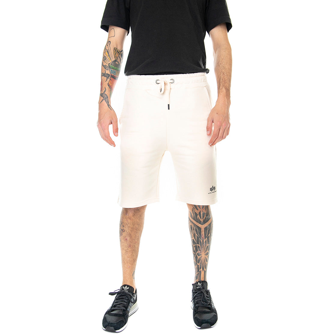 Basic Small Logo - Bermuda Uomo Beige / Jet Stream 116363-578 . ALPHA INDUSTRIES 