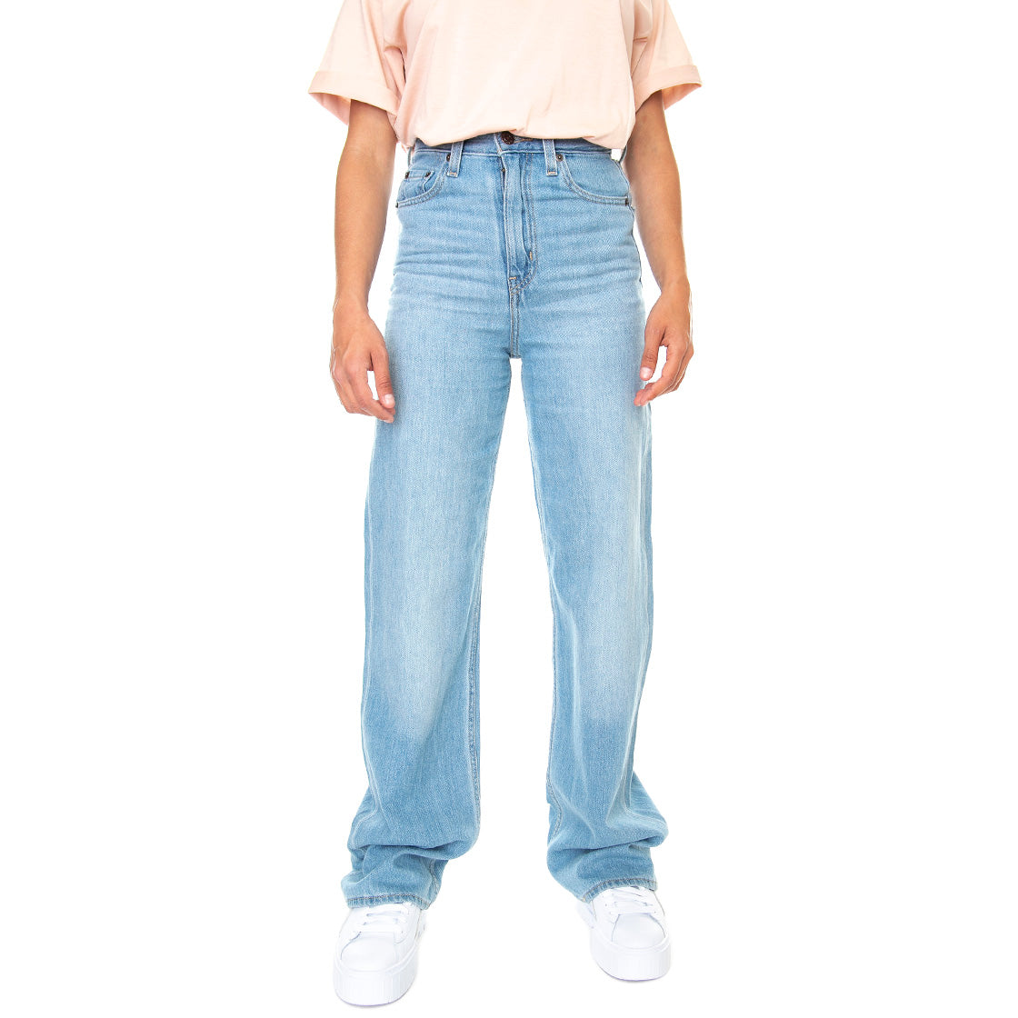 High Loose Let's Stay in Pj - Pantaloni Denim Jeans Donna Blu / Med Indigo - Worn In 26872-0017 . LEVIS 