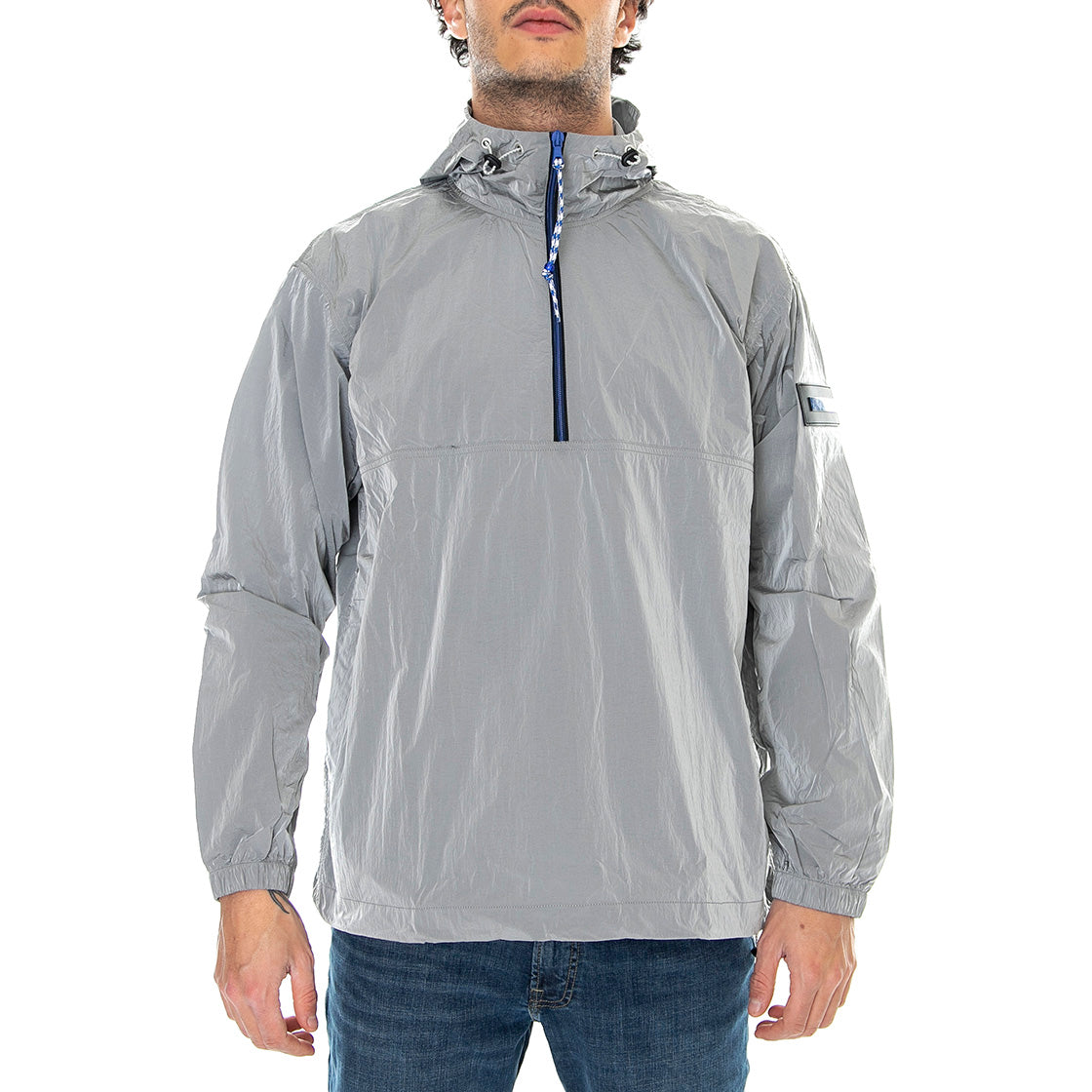Windbreaker - Giacca con Cappuccio Uomo Grigia FRAR71100-GR . ARIES 