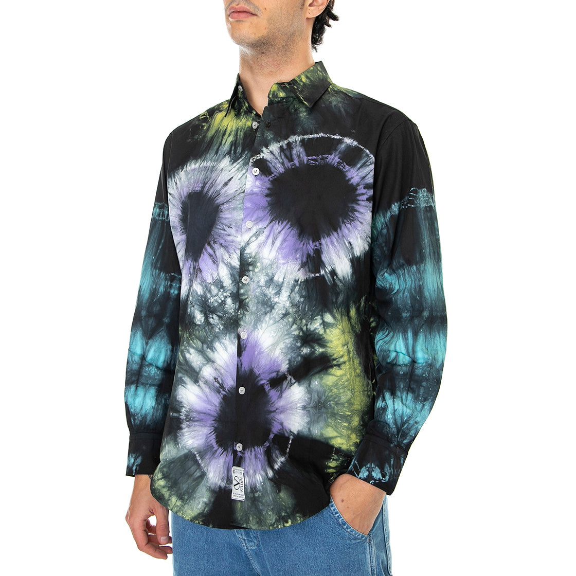 Tie-Dye Headlights - Camicia Uomo Multicolore SRAR40102-MLT . ARIES 