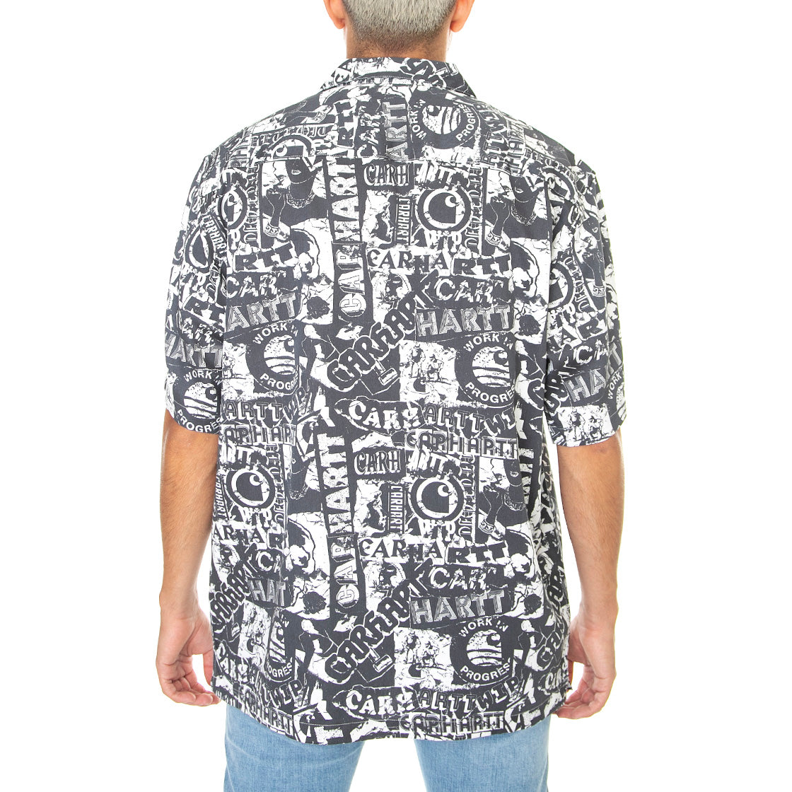 S/S Collage Shirt Collage Print, Black / White I027532.09M.00.03 . CARHARTT WIP 