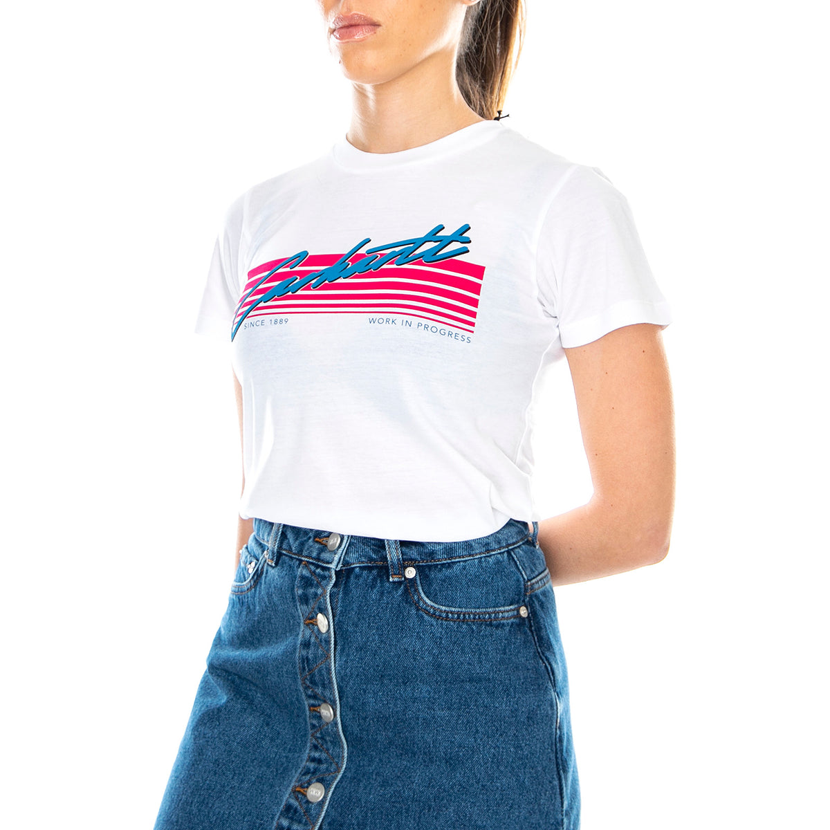 W' S/S Horizon T-Shirt White - Maglietta Girocollo Donna Bianca I027837.02.00.03 . CARHARTT WIP 