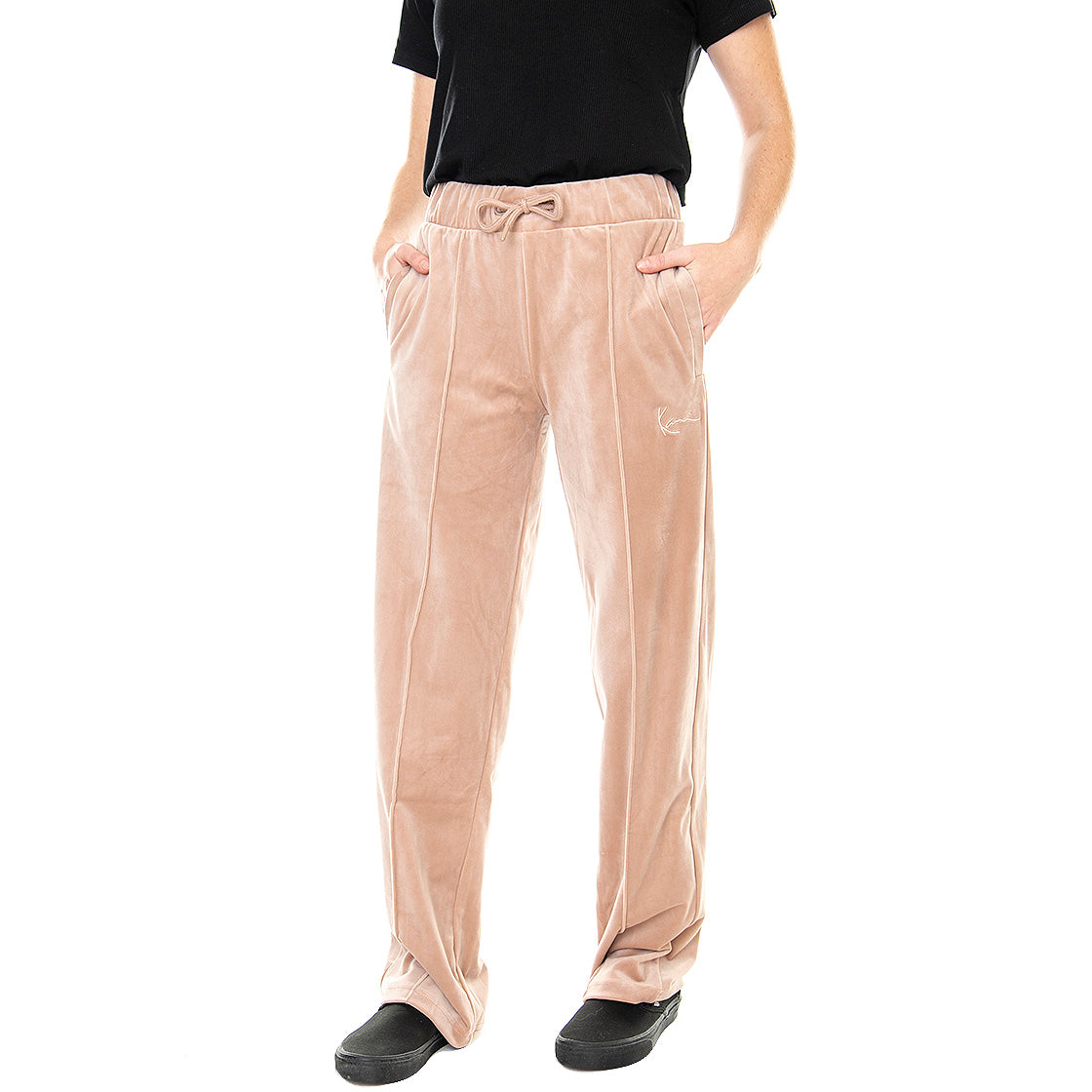 Small Signature - Pantaloni in Velluto Donna Rosa / Sand KRCKW213-066-1 . KARL KANI 
