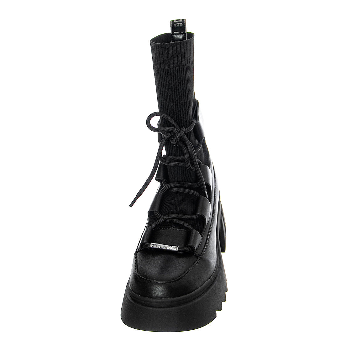 Womens Hierarchy Black Lace-Up Boots SMSHIERARCHY-BLK . STEVE MADDEN 