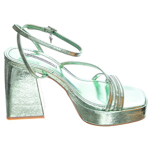 CHARMS MINT CRINKLE FOIL MINT - Sandali Donna Argento / Menta WSSCHARMS-MNT . WINDSOR SMITH 