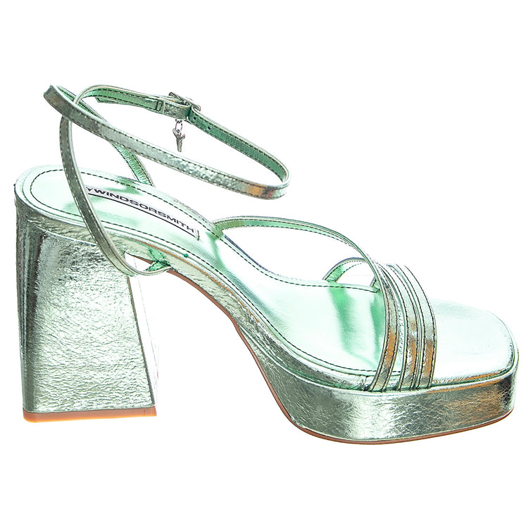 CHARMS MINT CRINKLE FOIL MINT - Sandali Donna Argento / Menta WSSCHARMS-MNT . WINDSOR SMITH 