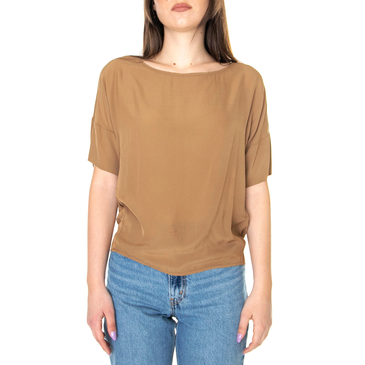 W' Blusa Castoro 311SD45082 Donna Marrone 311SD45082-S2359 . ALESSIA SANTI 