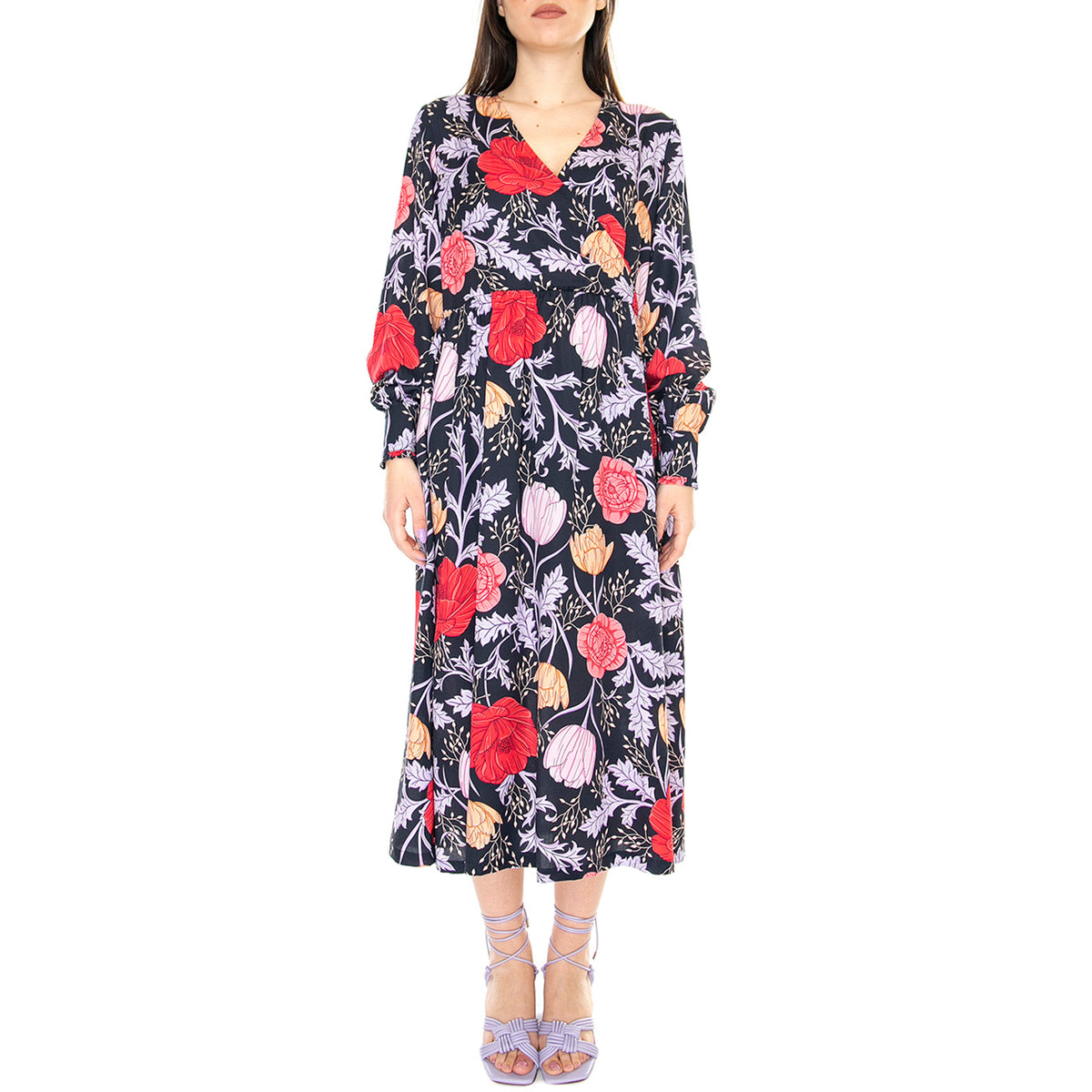 Nahla Dress Navy Floral - Abito Donna Multicolore LDR0629-NY73-SS23 . BARBOUR 