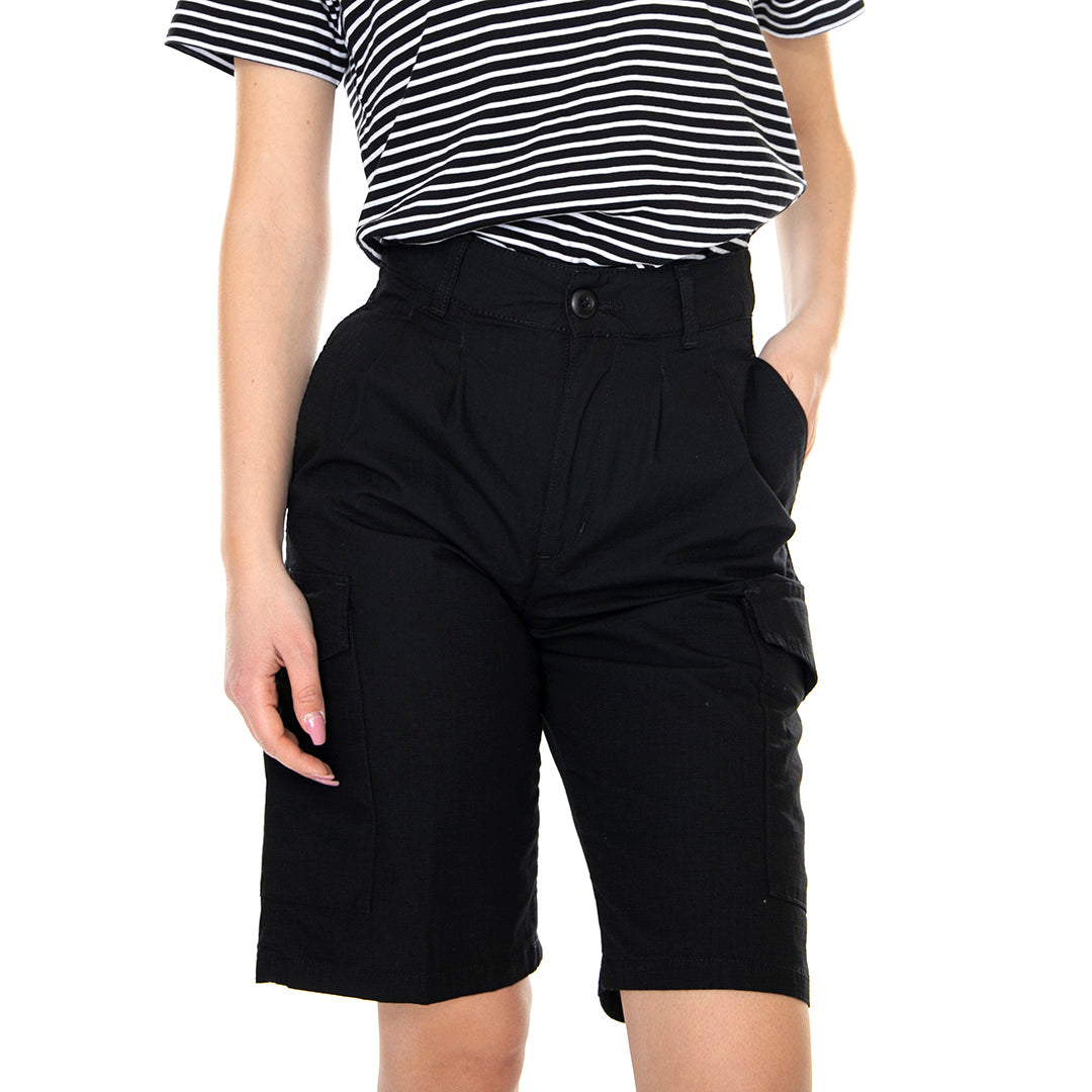 W' Collins Short Black Rinsed - Bermuda Donna Neri I031566-8902 . CARHARTT WIP 