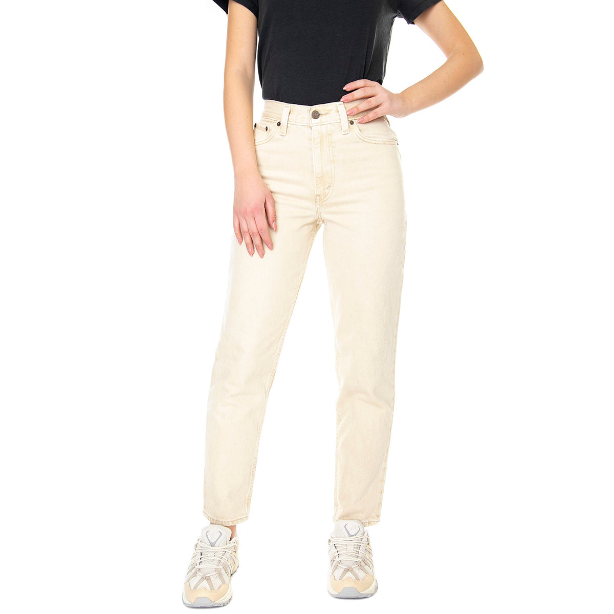 80s Mom Jean Thrifted Off Neutral Stone - Pantaloni Donna Beige A3506-0010 . LEVIS 