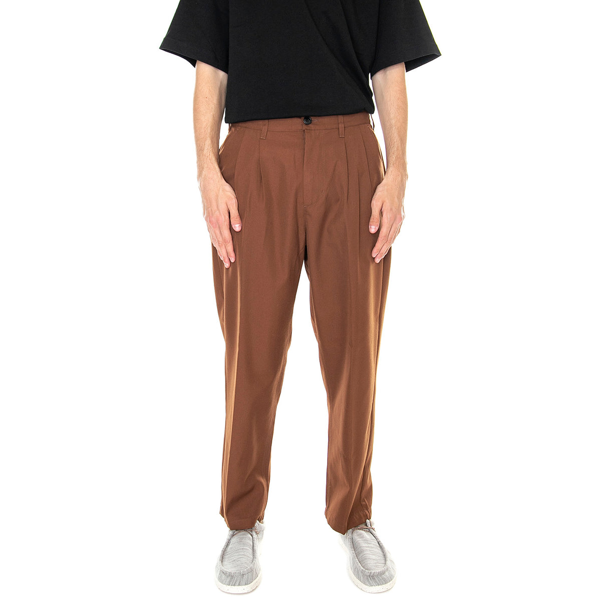 M' Fubar Pleated Pant Sepia - Pantaloni Uomo Marroni 142020201-SEP . OBEY 