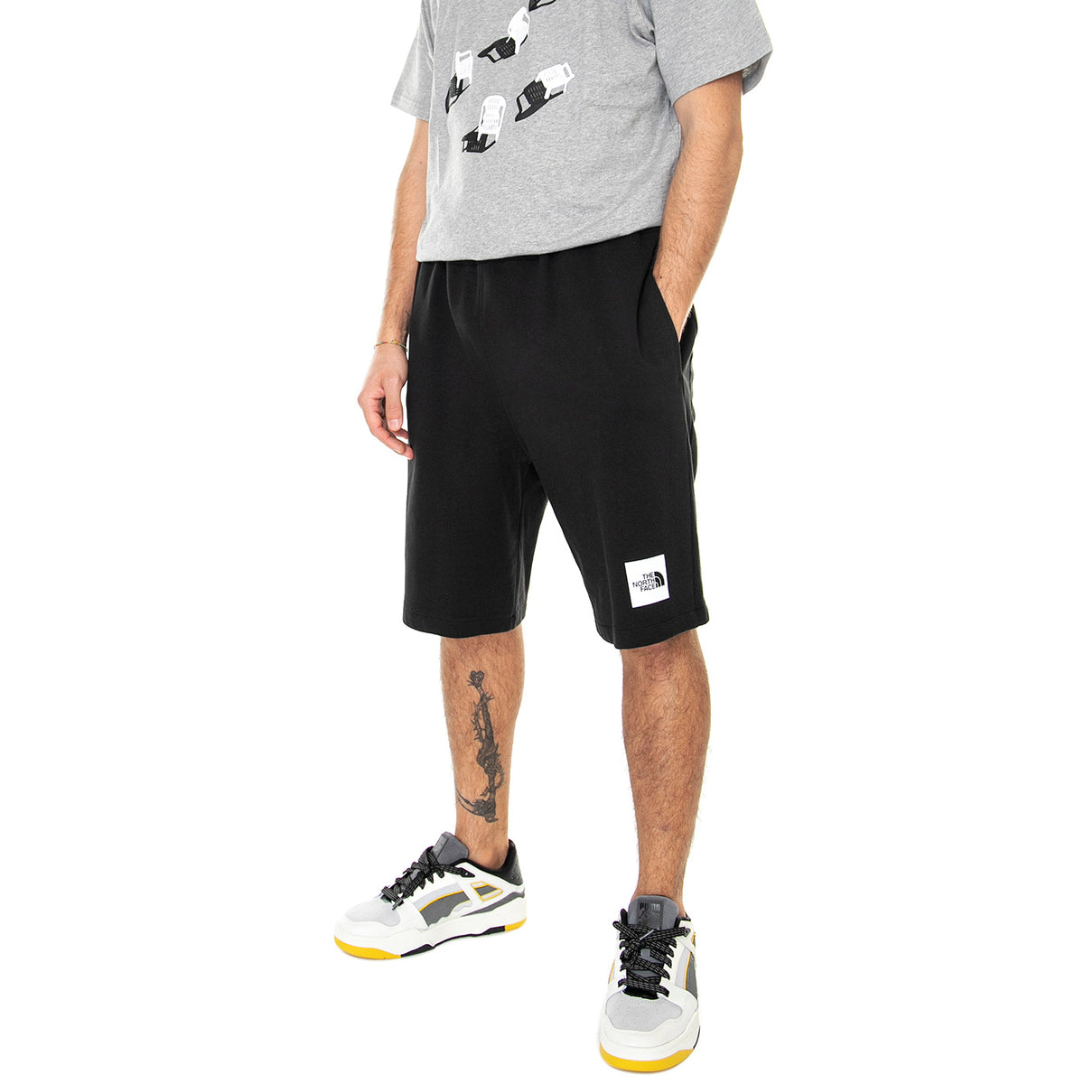 M' Summer Logo Short TFN Black - Bermuda Uomo Neri NF0A8237JK31 . THE NORTH FACE 