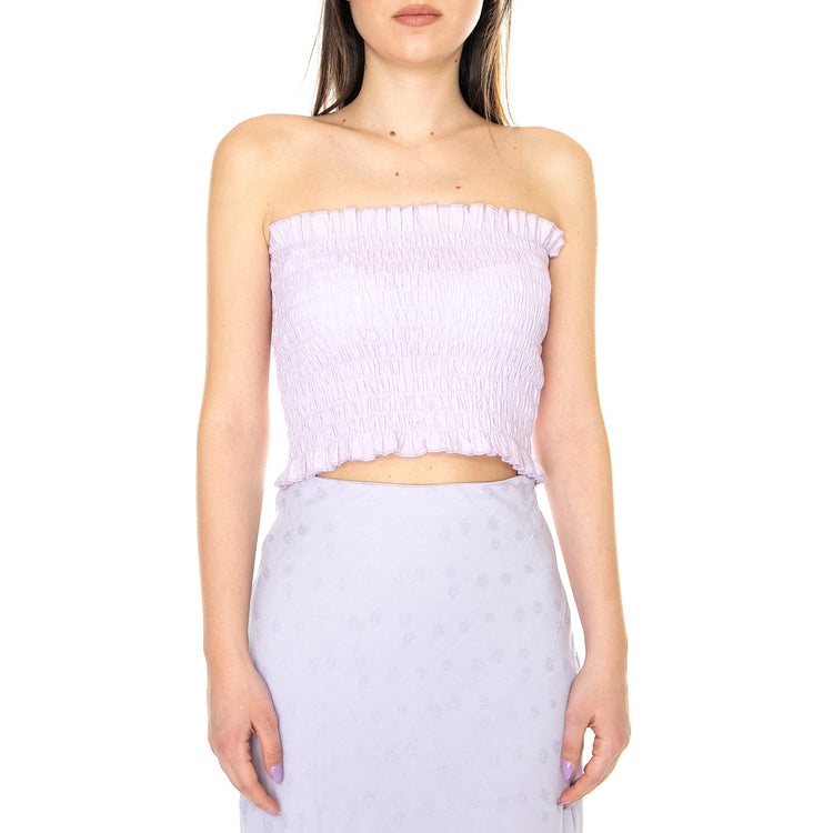 W' Top Bandeau de Nido de Abeja Lila - Top Donna Viola 31W/41241 . WILD PONY 