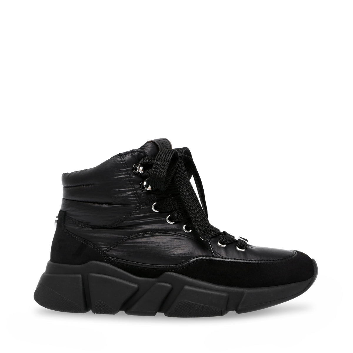 Gameplan Black - Stivaletti Stringati Profilo alla Caviglia Donna Neri SMPGAMEPLAN-BLA . STEVE MADDEN 