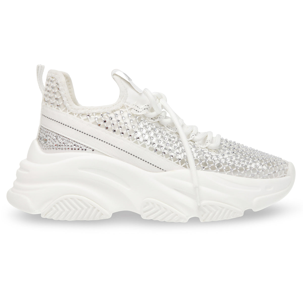 Poise White Mesh + TPU + Stones - Scarpe Stringate Profilo Basso Donna Multicolore SMPPOISE-WHT . STEVE MADDEN 