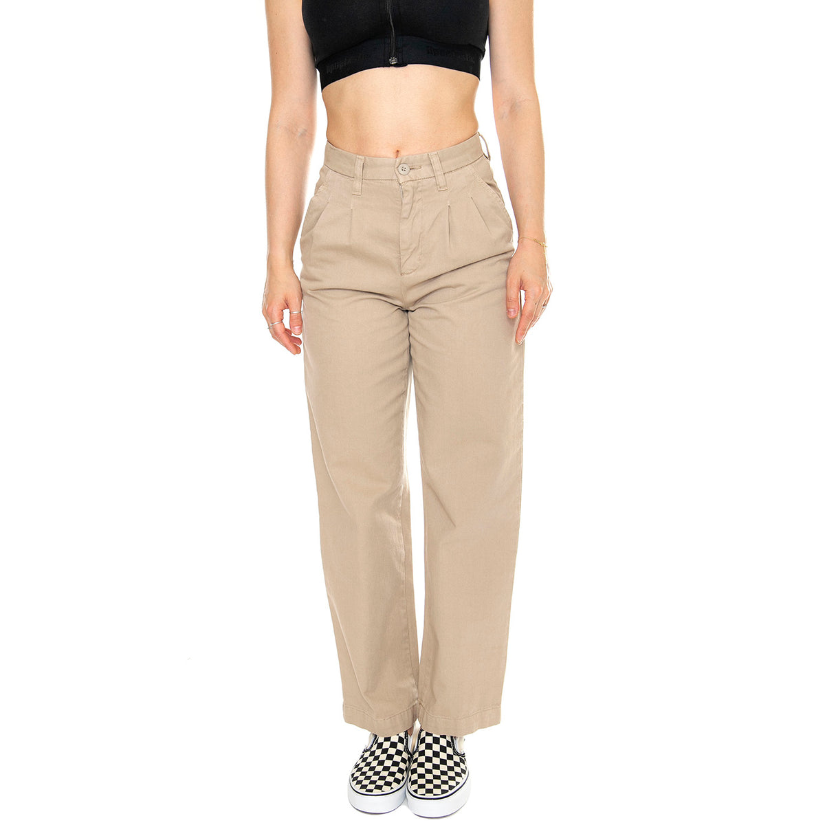 W' Cara Pant Wall /garment dyed - Pantaloni Donna Beige I029802.G1GD . CARHARTT WIP 