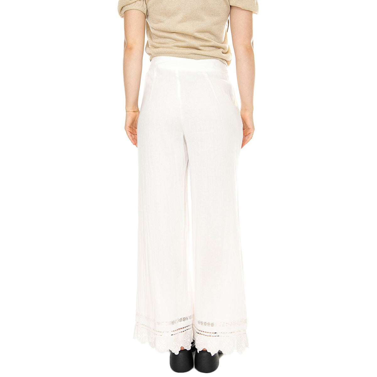 Trouser White - Pantaloni Donna Bianchi 87307340 . MD'M 
