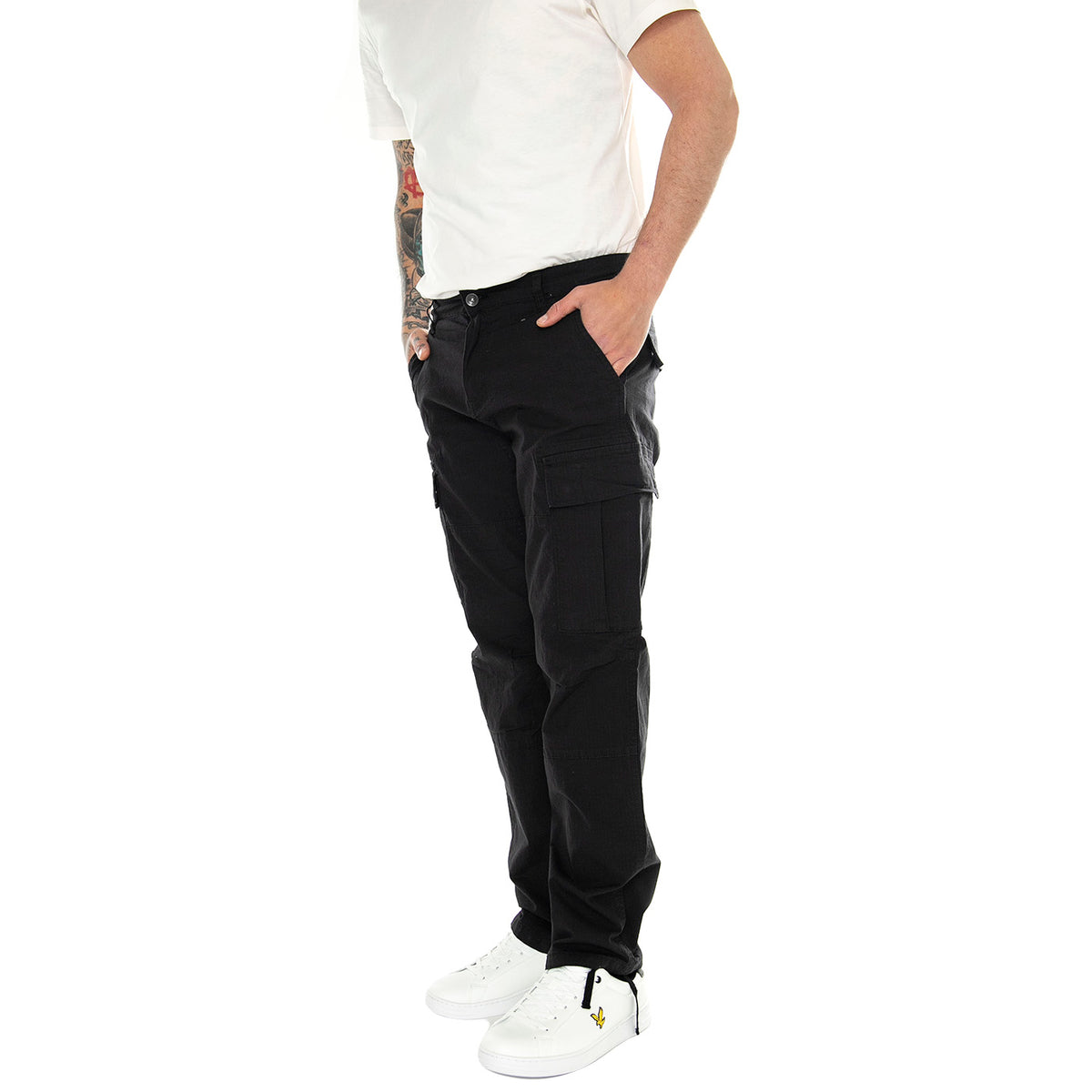 Onsray Life 0020 Ribstop Cargo Noos Black - Pantaloni Uomo Neri 22028640-Black . ONLY & SONS 