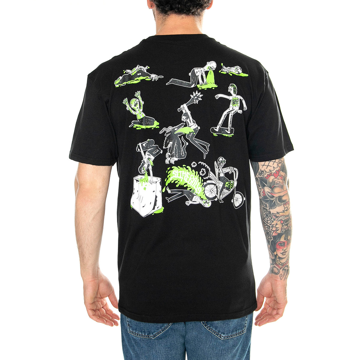 Scene Report Black - Maglietta Girocollo Uomo Nera SCA-TEE-11019 . SANTA CRUZ 