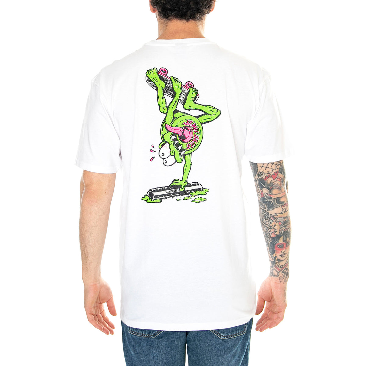 Slimey II White Ts - Maglietta Girocollo Uomo Bianca SCA-TEE-11037 . SANTA CRUZ 
