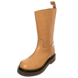 T BOOT 14 GREASY CAPPUCCINO - Stivali Altezza Media Donna Marroni BTSTBOOT14-CPG . MR BOOTS 