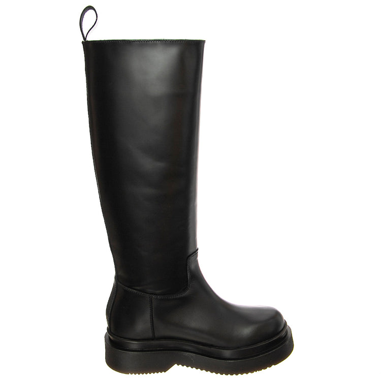 T BOOT 20 SMOOTH BLACK - Stivali Alti Donna Neri BTSTBOOT20-BKS . MR BOOTS 