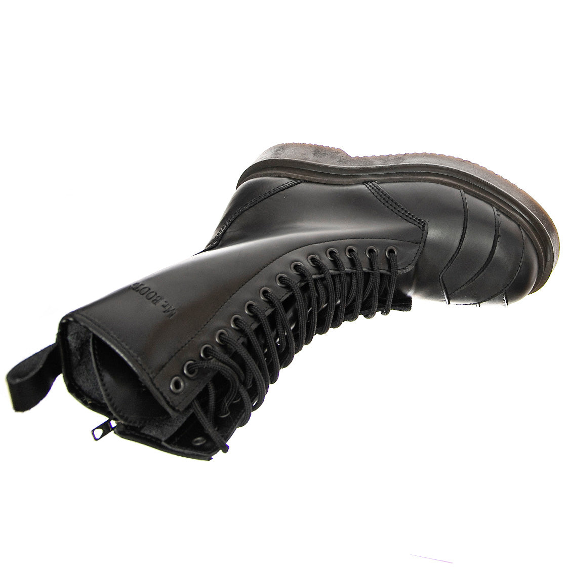 Stripe 14 Smooth - Stivali Stringati Donna Neri BTSTSTRIPE14.BKS . MR BOOTS 
