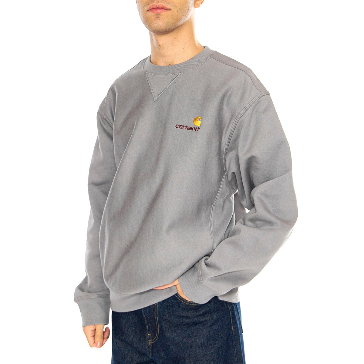 American Script Sweat Yosemite - Felpa Girocollo Uomo Grigia I025475.2LRXX . CARHARTT WIP 