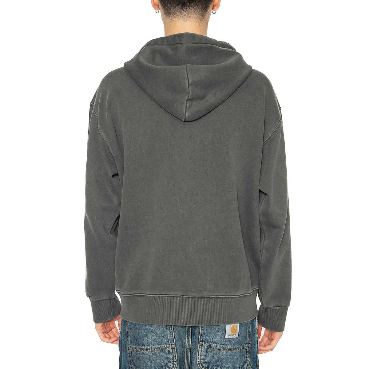 Hooded Nelson Jacket Graphite - Felpa con Cappuccio e Zip Uomo Grigia I033064.87GD . CARHARTT WIP 