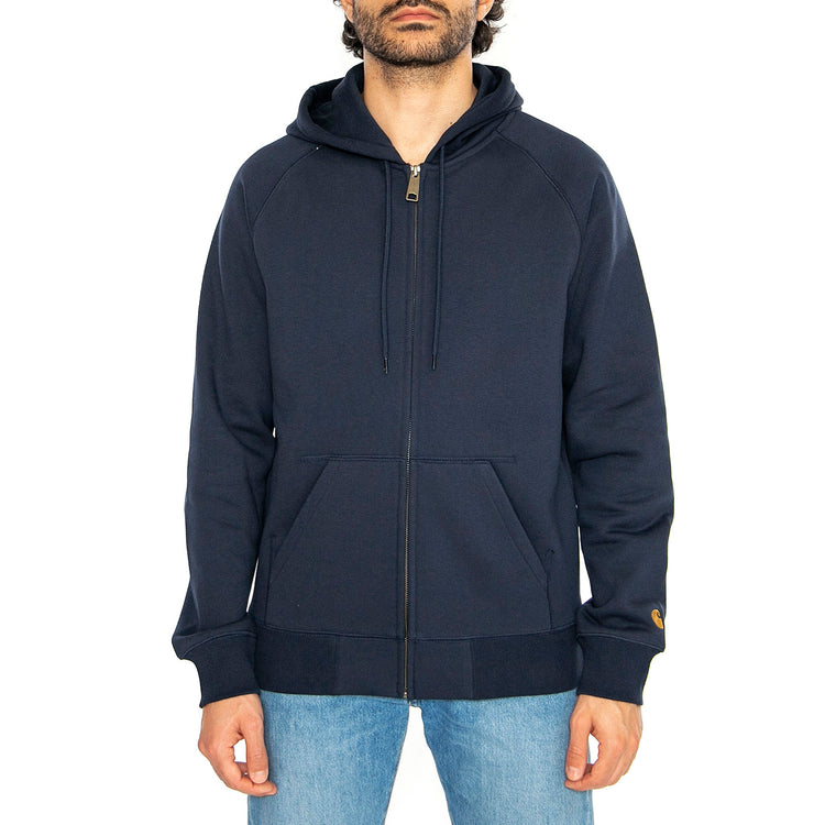 Hooded Chase Jacket Mizar / Gold - Felpa con Capuccio e Zip Uomo Blu I033664.2MZXX . CARHARTT WIP 
