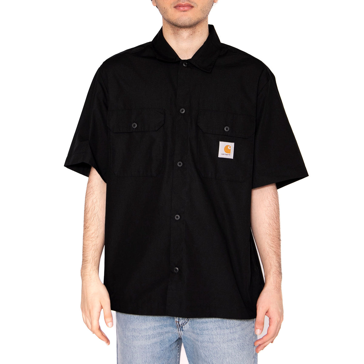 S/S Craft Shirt Black - Camicia Maniche Corte Uomo Nera I035232.89XX . CARHARTT WIP 