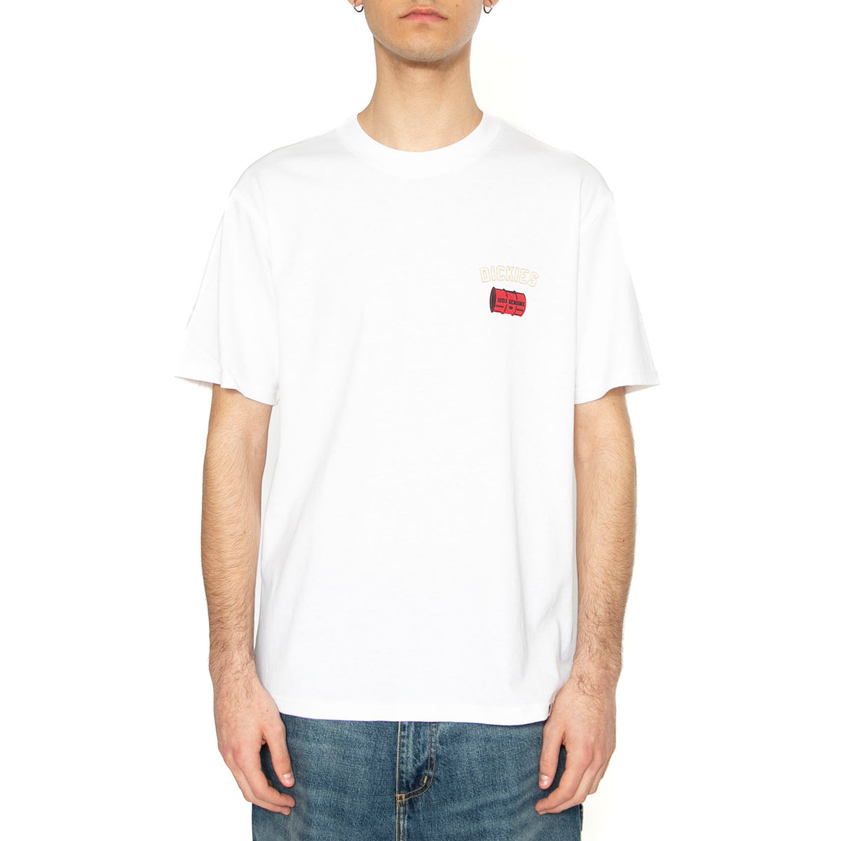 Service Crew SS Tee White - Maglietta Girocollo Uomo Bianca DK0A4Z8T0WH1 . DICKIES 