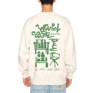 EDWIN EMBRACE IMPERFECTION SWEAT WHISPER WHITE - Felpa Girocollo Uomo Beige I036082-WHW . EDWIN 