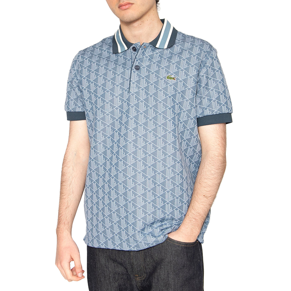 Maglietta M/C HGI Blu Polo Shirt - Polo Uomo Blu DH1417-HGI . LACOSTE 