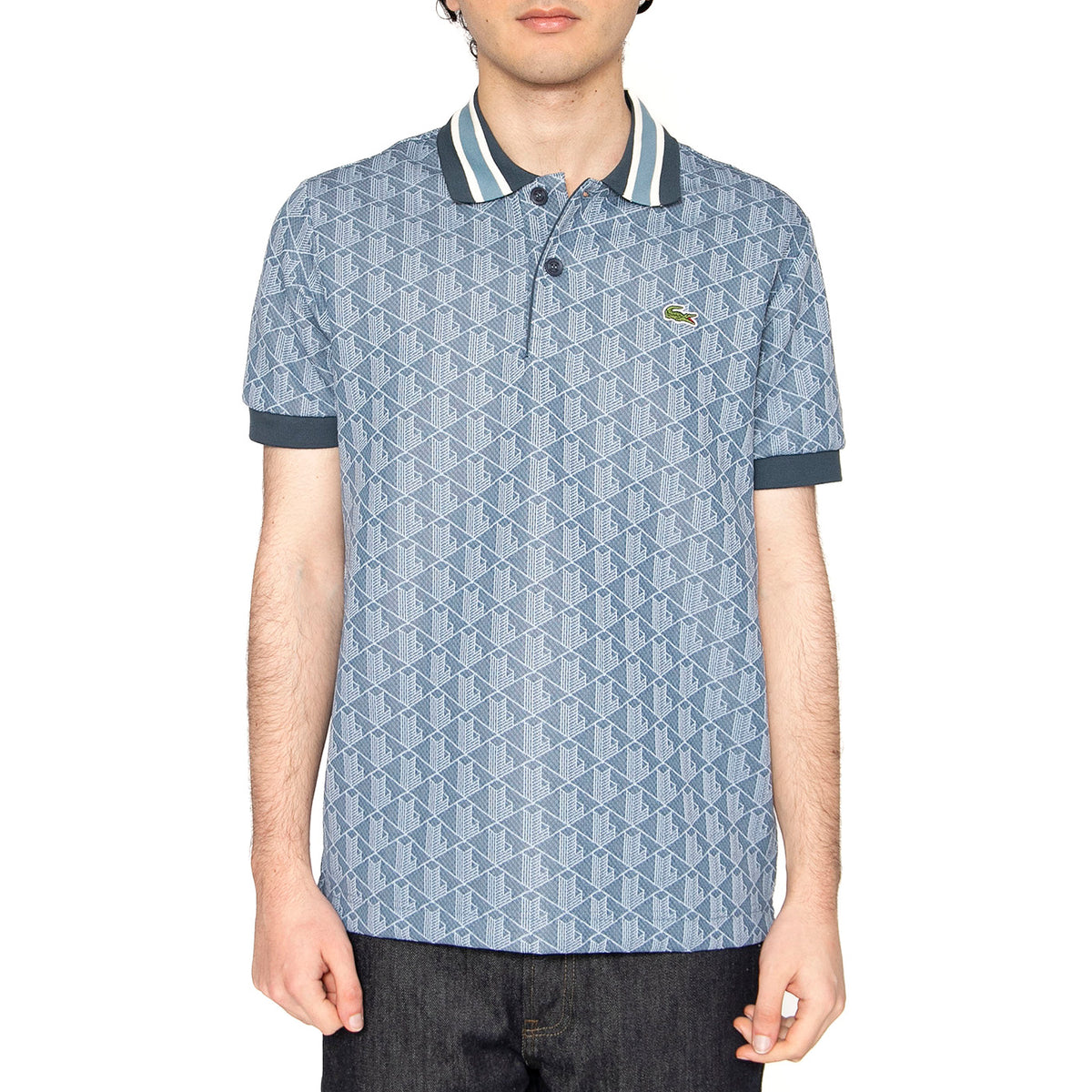 Maglietta M/C HGI Blu Polo Shirt - Polo Uomo Blu DH1417-HGI . LACOSTE 
