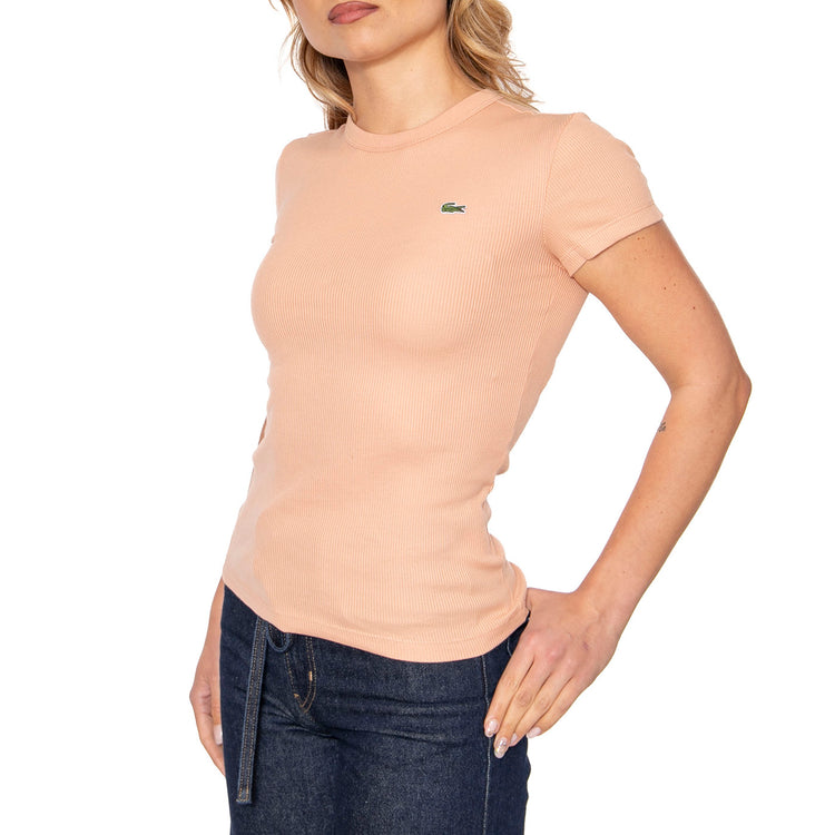 T-Shirt ZIH Pink Tee - Maglietta Girocollo Donna Rosa TF5538-ZIH . LACOSTE 