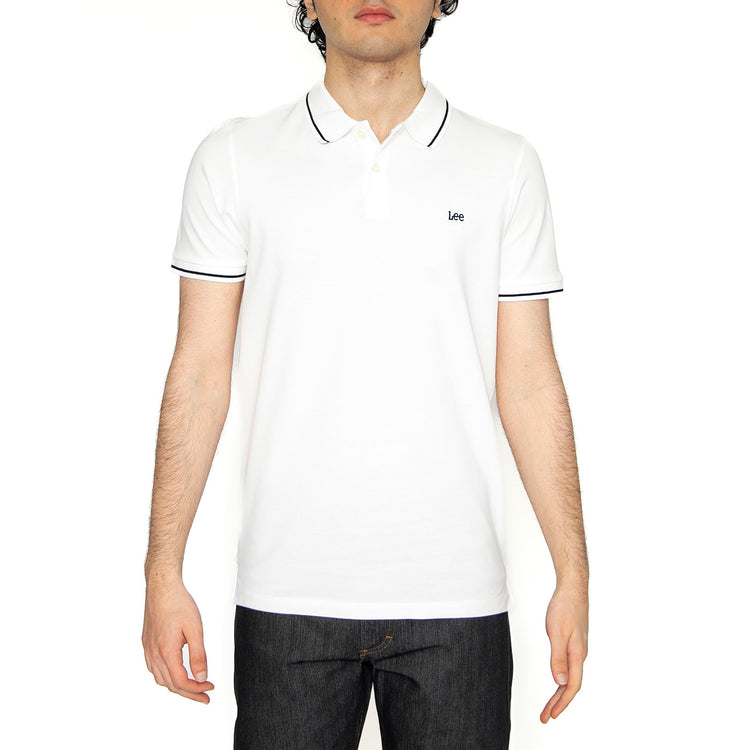 Piquet Polo Bright White - Polo Uomo Bianca 112113712 . LEE 