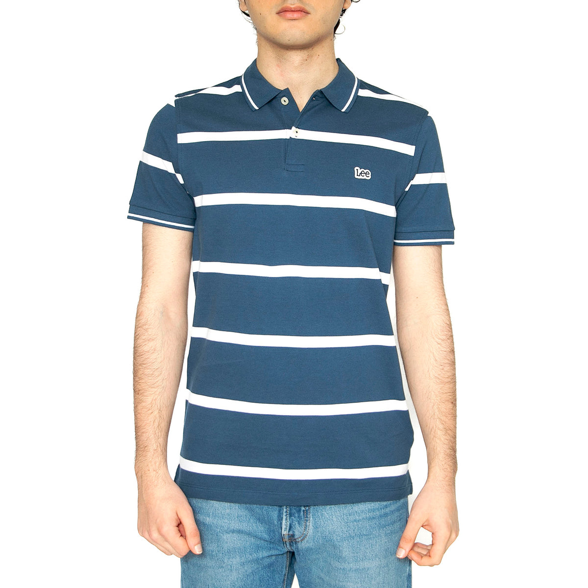 Piquet Polo Orion Stripe - Polo Uomo Blu 112363857 . LEE 