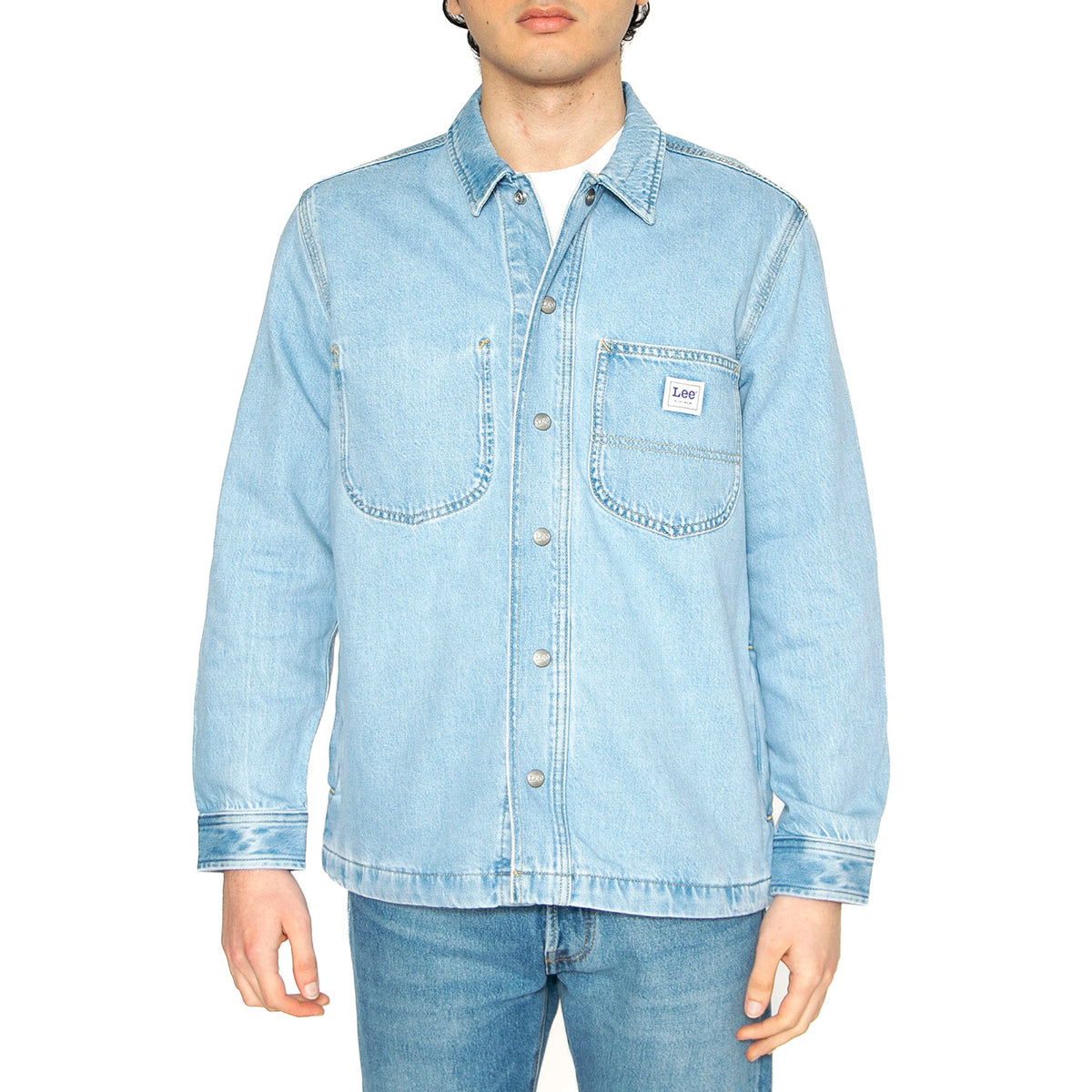 Relax Workwear Shirt Skyline Wash - Camicia Denim Jeans Uomo Blu 112364145 . LEE 