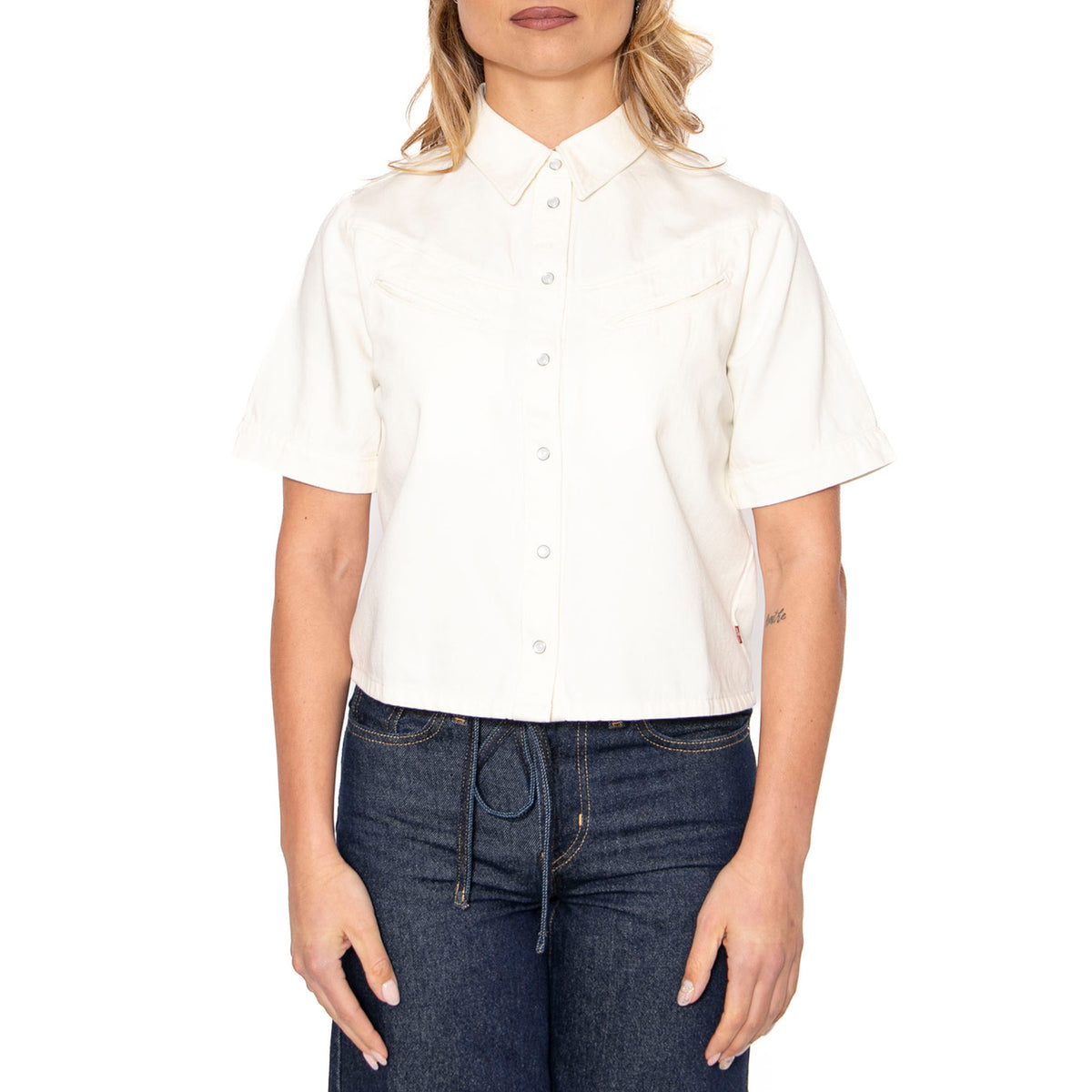 Rinoa Camp Shirt Seeded State - Camicia Maniche Corte Donna Bianca 001SL-0002 . LEVIS 